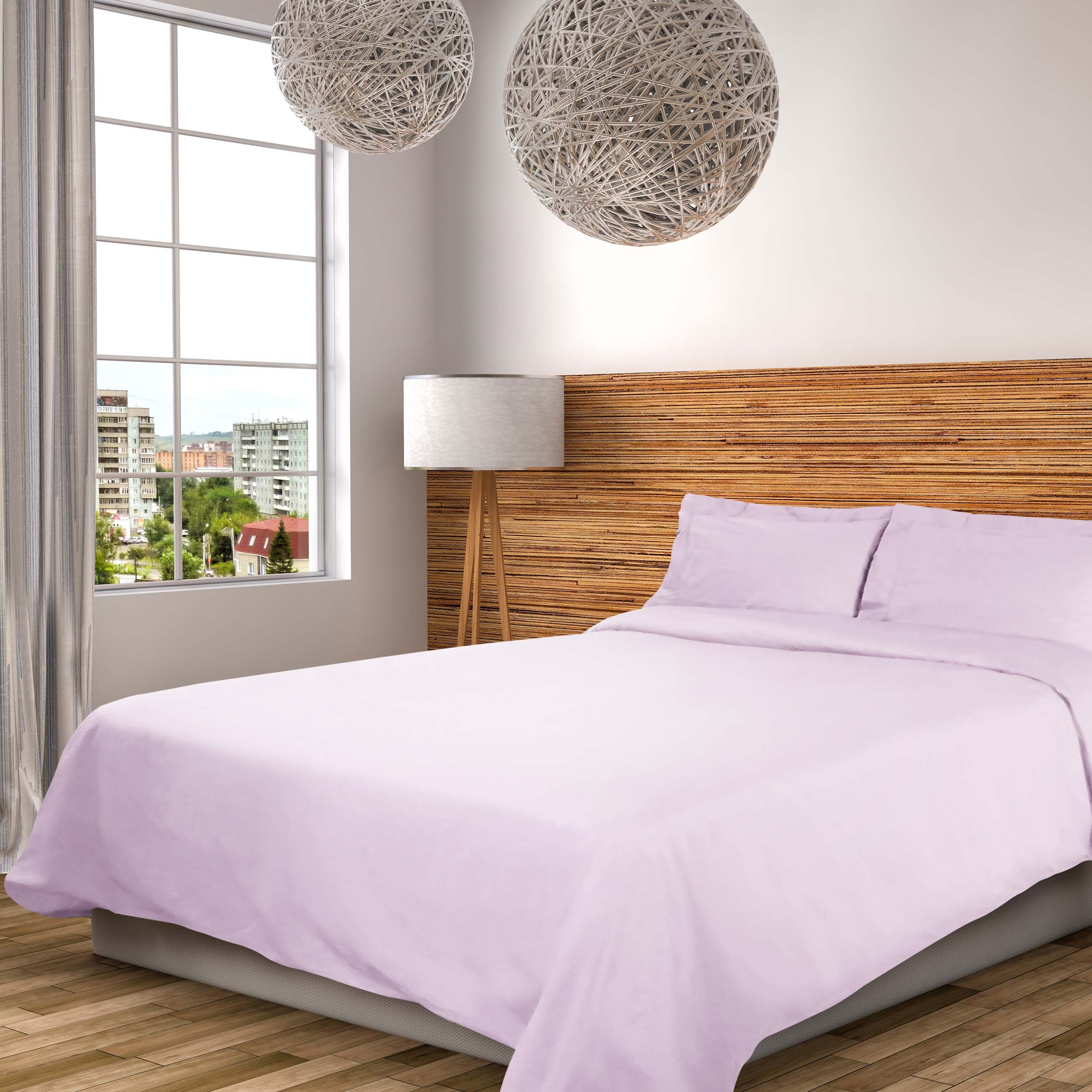 300 Thread Count Cotton Percale Solid Duvet Cover Set - Queen Size, Breathable & Soft Bedding Set for All Seasons - Perfect for Master Bedroom, Guest Room & Hotel Use