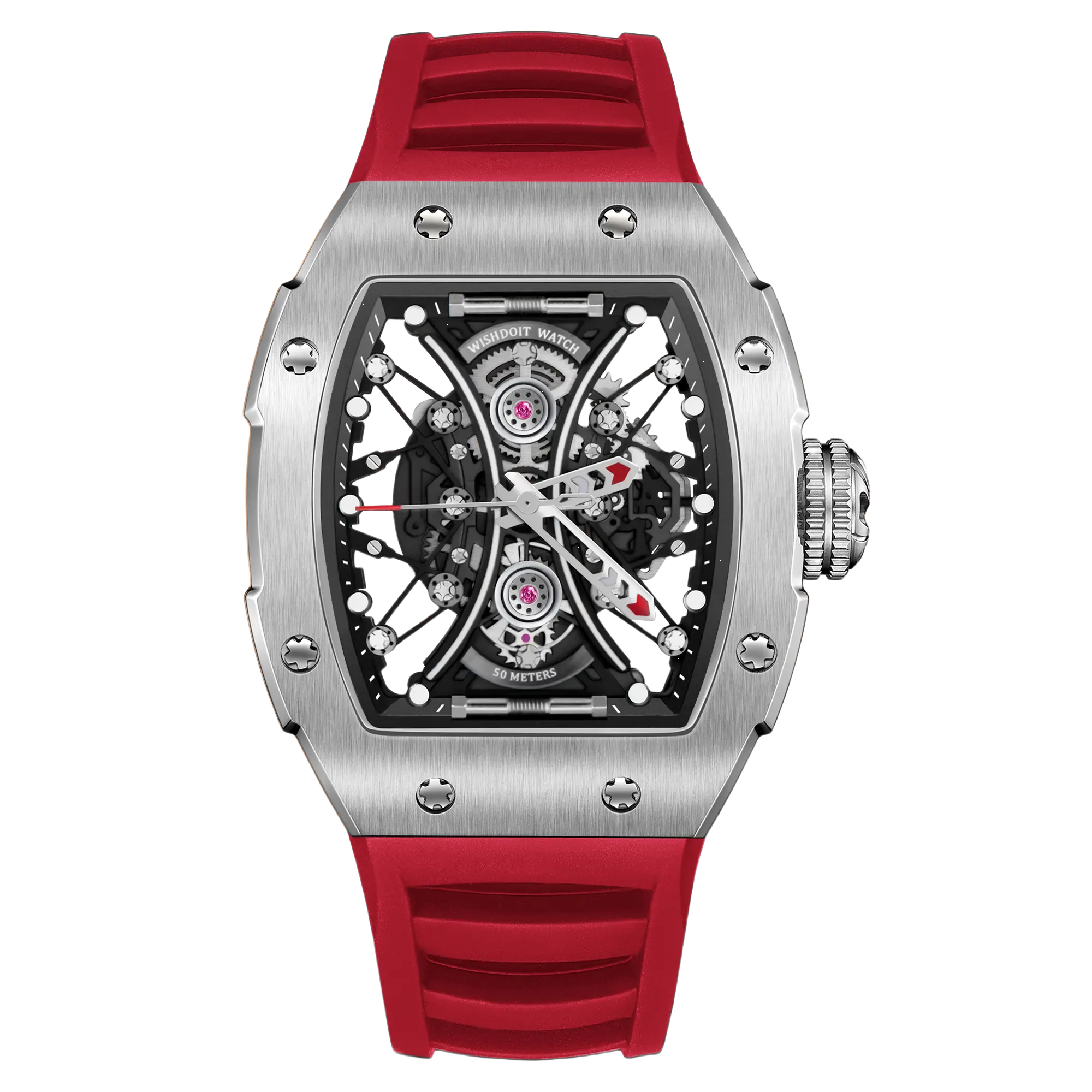 Elegant Hourglass Skeleton Quartz Watch for Men & Women - Stylish Open-Heart Design with Clear Case Back - Perfect for Business, Formal Events & Gift Giving