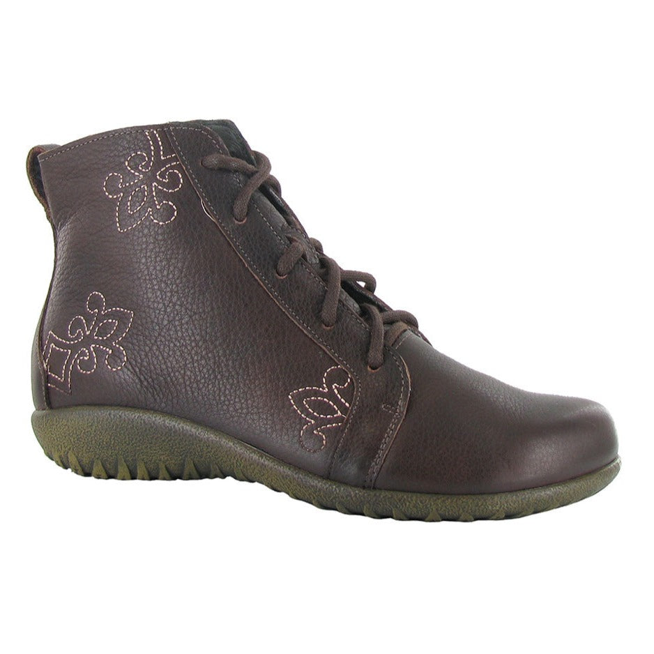 Stylish Manga Embroidered Lace Up Ankle Boots for Women - Trendy Japanese Anime Inspired Fashion Shoes for Casual Wear & Cosplay Outfits