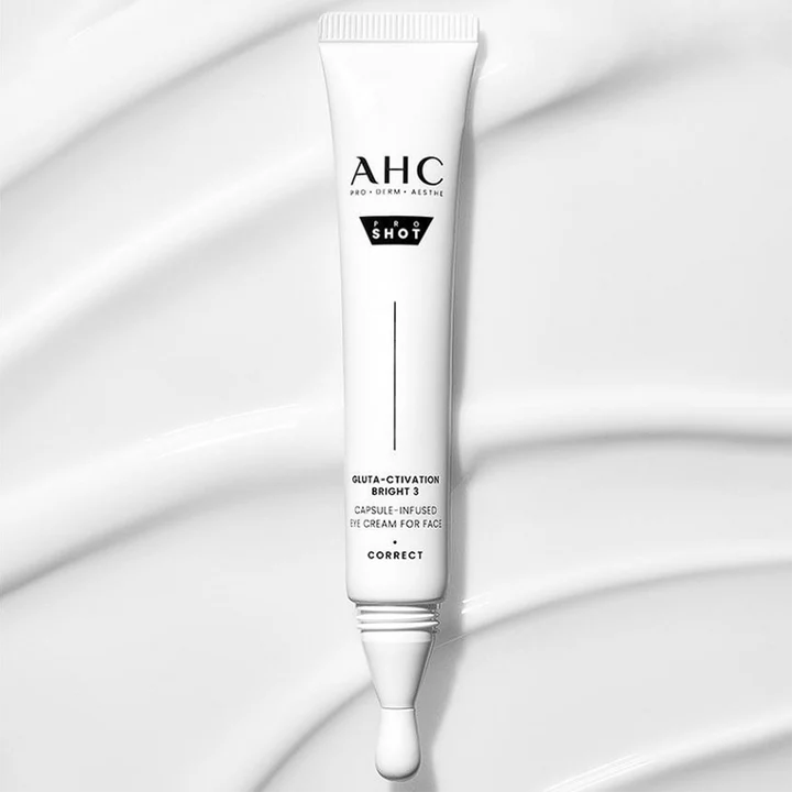 AHC Pro Shot GlutA Activation Brightening Eye Cream with 3 Capsules - 30ml | Dark Circle Treatment & Anti-Aging for Face | Day & Night Moisturizing Eye Care