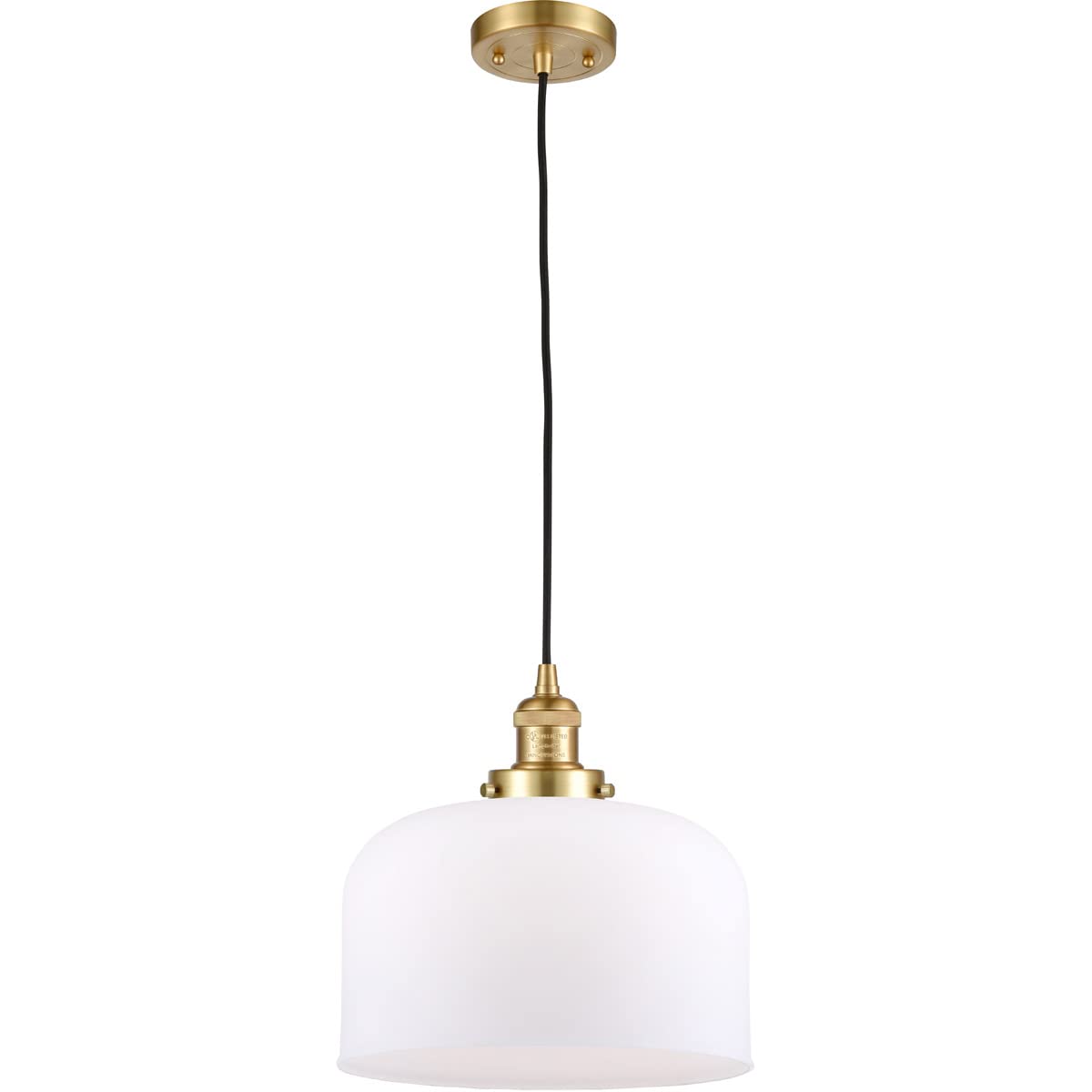 201C-SG-G71-L-LED Satin Gold Bare Bulb 1 Light Cord Set - Vintage Edison Style Lighting for Home Decor, Cafe, Restaurant & Wedding Events