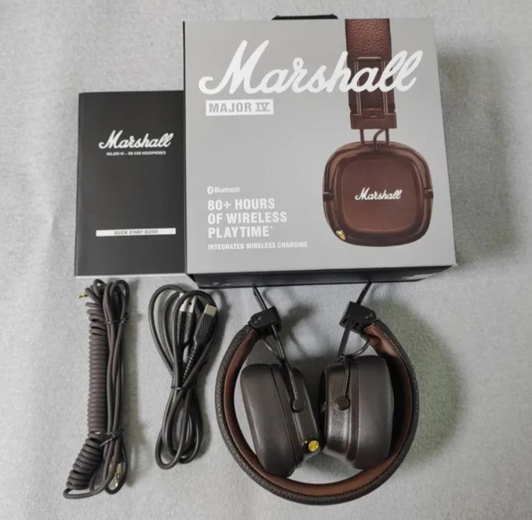 Marshall Major IV On-Ear Bluetooth Wireless Headphones with US Warranty - Premium Sound for Music Lovers, Travel & Commuting