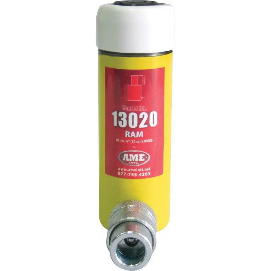 10 Ton Hydraulic Ram with 4 Inch Stroke - Heavy Duty Hydraulic Cylinder for Automotive Repair, Industrial Equipment & Construction Use