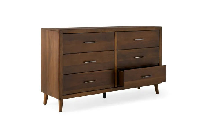 Mackenzie Dresser - 6-Drawer Solid Wood Chest for Bedroom, Living Room & Office Storage | Modern & Stylish Furniture for Home Organization