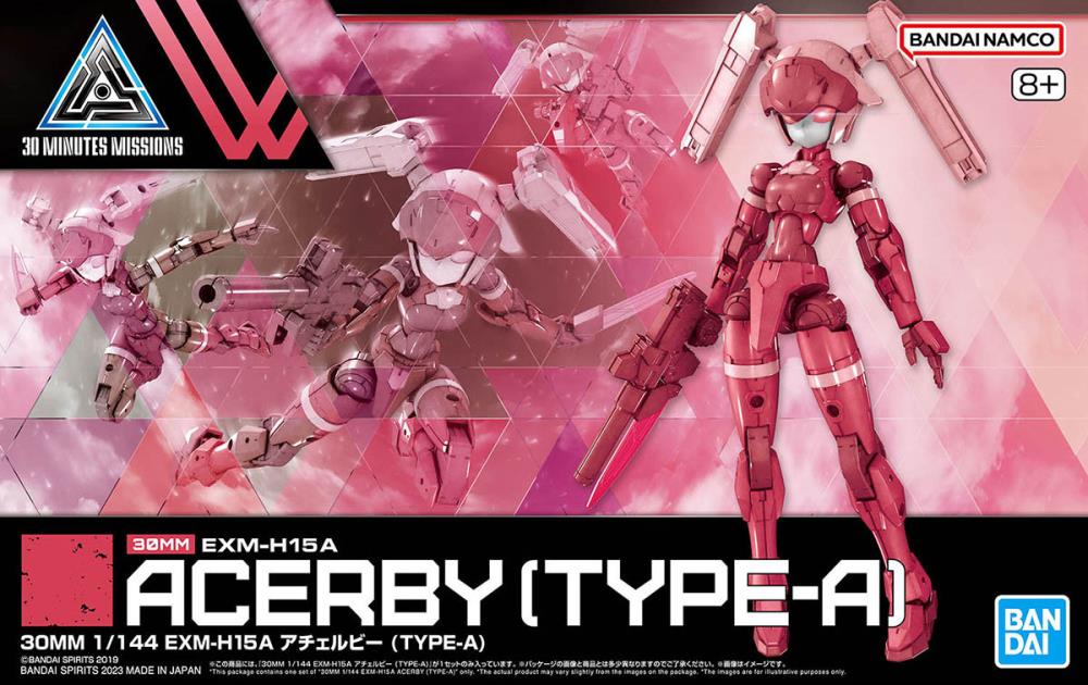 Bandai 30 Minutes Missions 30MM EXM-H15A Acerby (Type A) Plastic Model Kit - Fast Build Mecha Action Figure for Collectors & Hobbyists - Perfect for Display, Customization & Tabletop Gaming