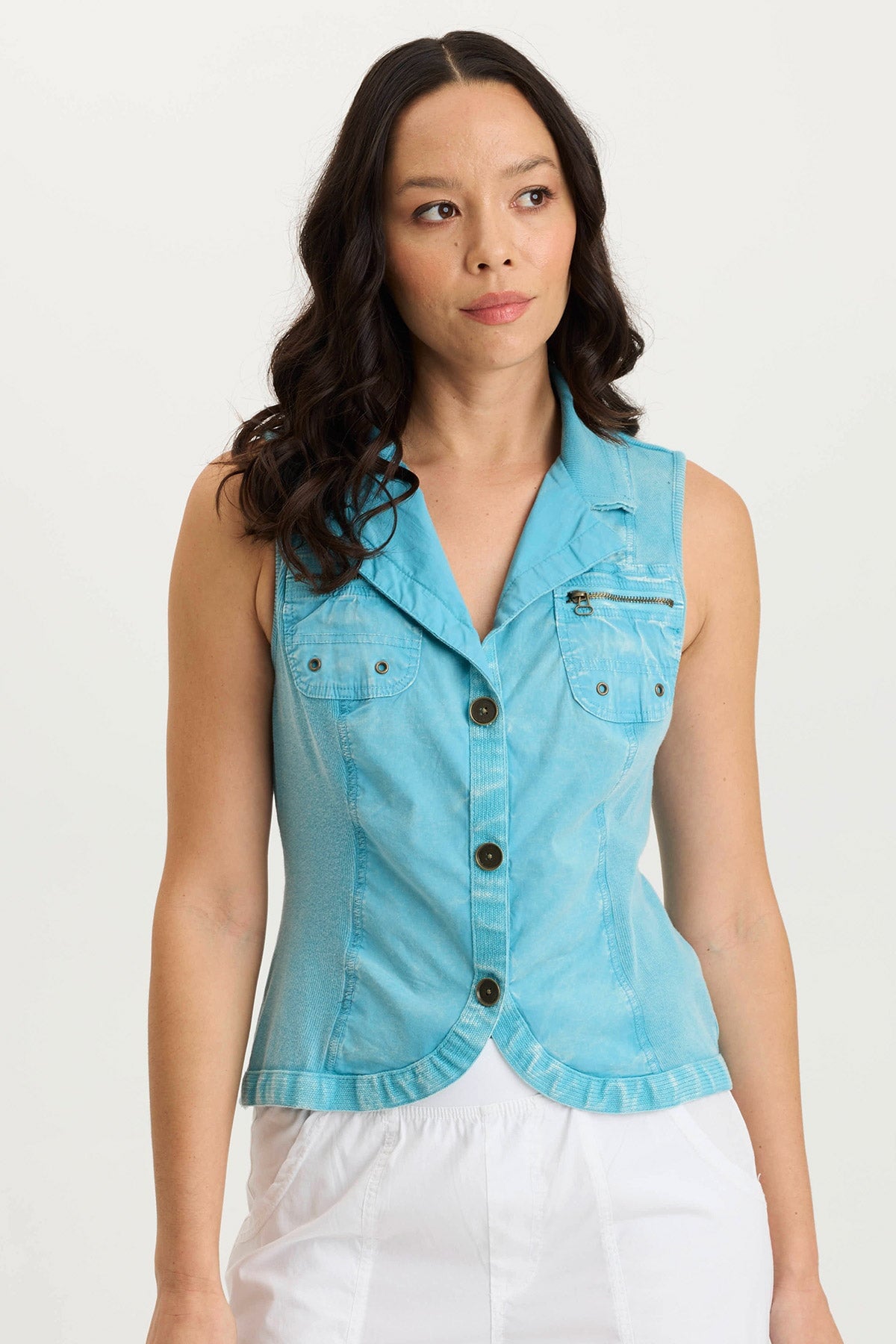 Shelton Men's Poplin & Ribbed Zipper Pocket Vest - Lightweight Layering Piece for Casual & Business Wear | Perfect for Office, Outdoor Activities & Travel
