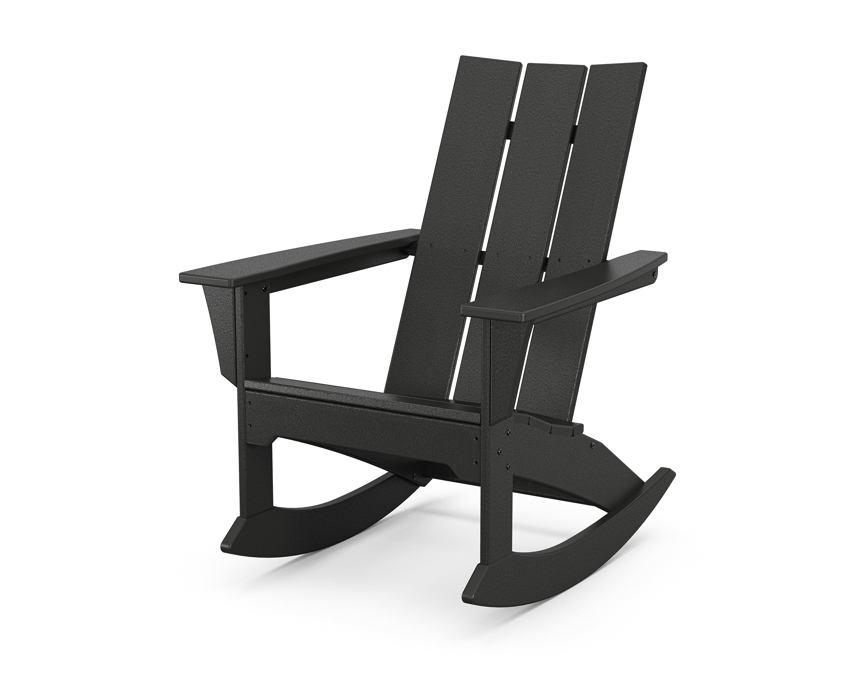 POLYWOOD Modern Adirondack Rocker Chair - Durable Outdoor Patio Furniture for Deck, Poolside & Garden Relaxation - All-Weather Resin Wicker Design (Multiple Colors Available)