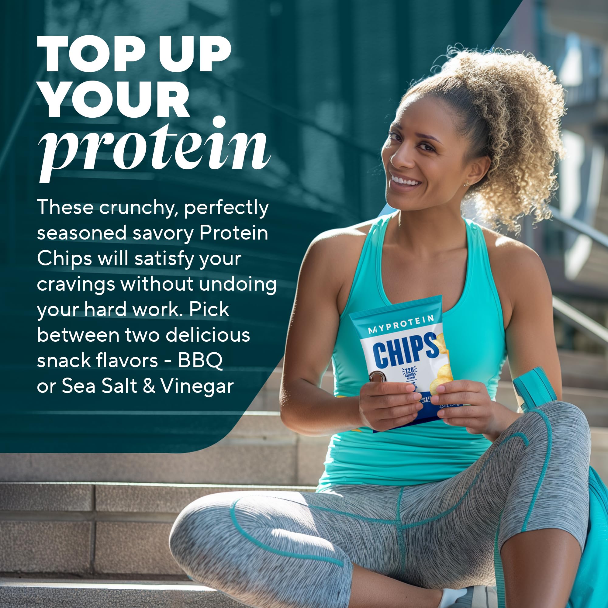 MyProtein Crunchy Protein Chips Salt & Vinegar (6 Pack) - 14g High Protein, 120 Calorie Low Carb Snack for Workout Recovery, Keto Diet & On-The-Go Healthy Eating