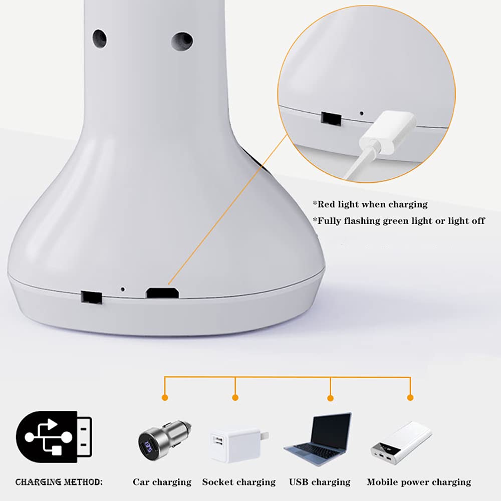 USB Rechargeable LED Desk Lamp - 3-Level Dimmable, Foldable Study Lamp for Students, Bedside Reading Light with Charging Port | Perfect for Dorm Rooms, Home Office & Nightstand Use
