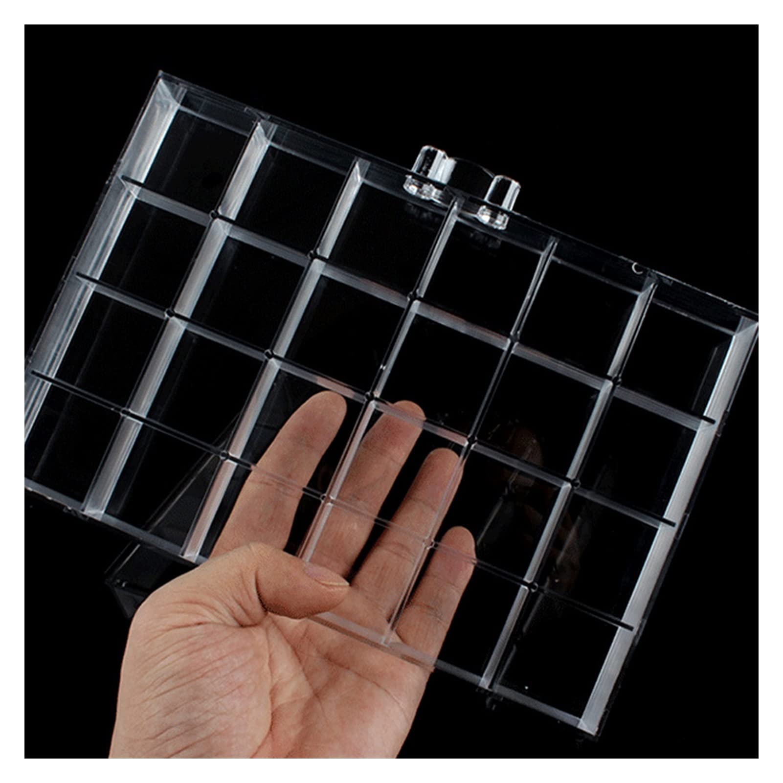 120 Grids Acrylic Makeup Organizer - Cosmetic Storage Box for Lipstick, Jewelry & Beauty Products | Durable Clear Makeup Display Case | Perfect for Vanity, Bathroom & Travel Organization