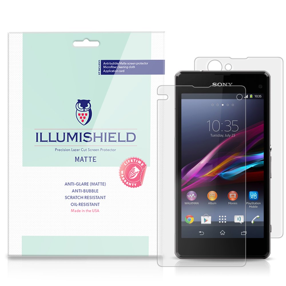 Premium Matte Screen Protector for Sony Xperia Z1 Compact (3-Pack) - Anti-Glare, Anti-Bubble, Anti-Fingerprint PET Film - Perfect for Work, Gaming & Outdoor Use