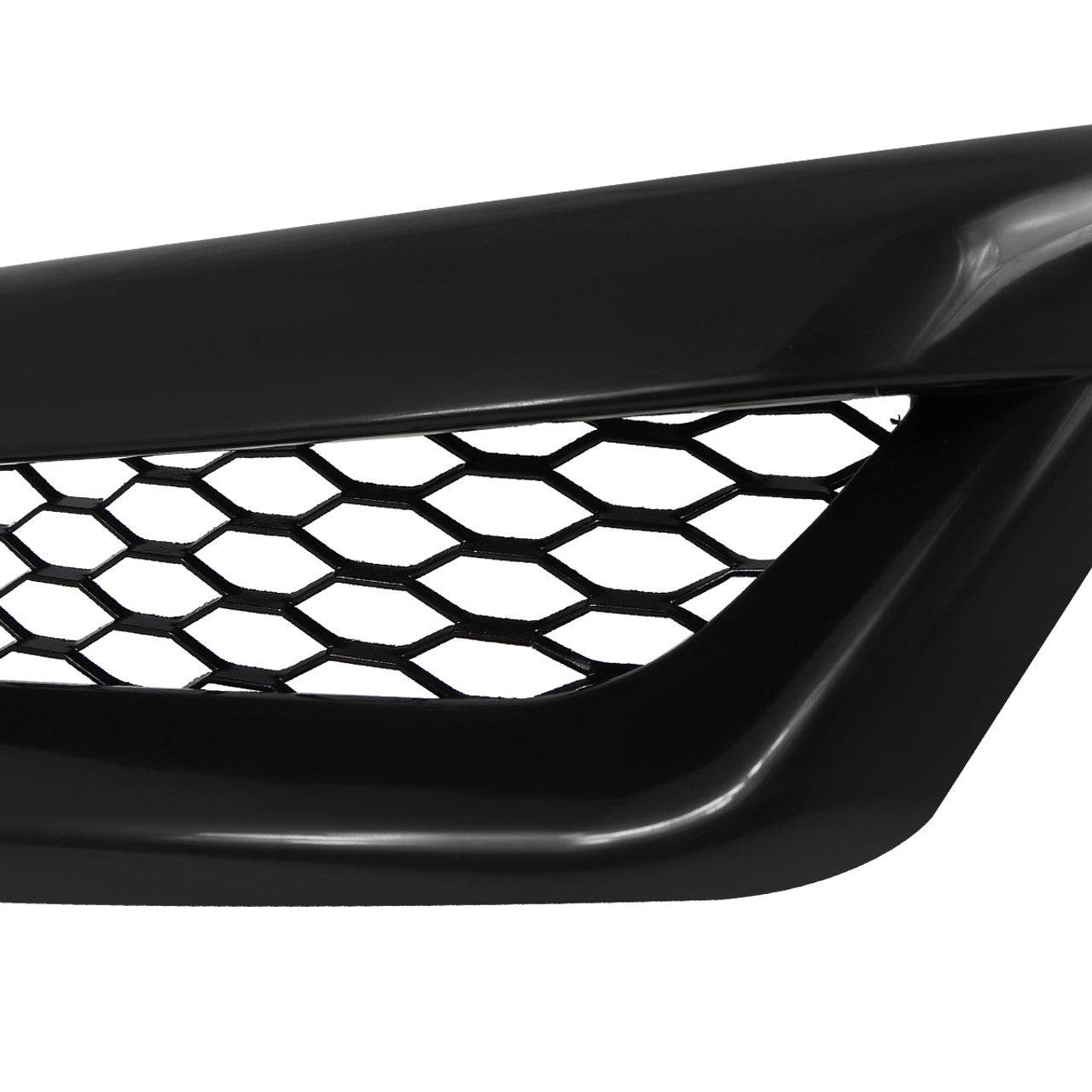 R Style Front Grille Mesh for 2006-2008 Honda Civic Coupe | Black Sporty Upgrade | Perfect for Car Enthusiasts & Street Racing