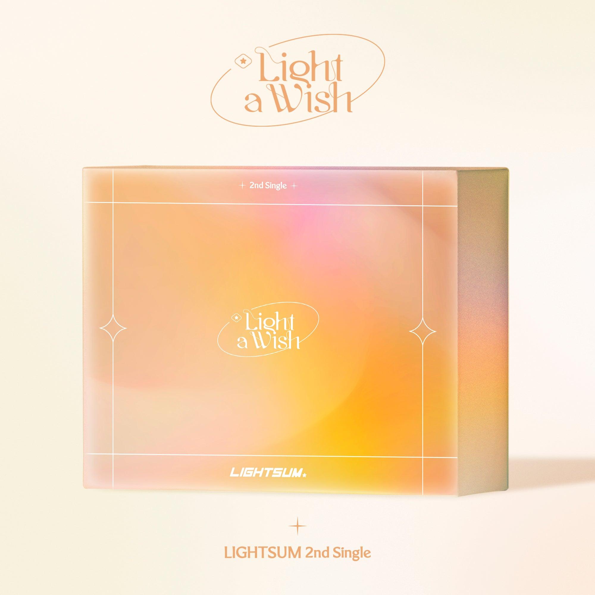 LIGHTSUM 2nd Single Album 'Light A Wish' - Kpop Music CD with Photobook - Perfect for Kpop Collectors & Fans