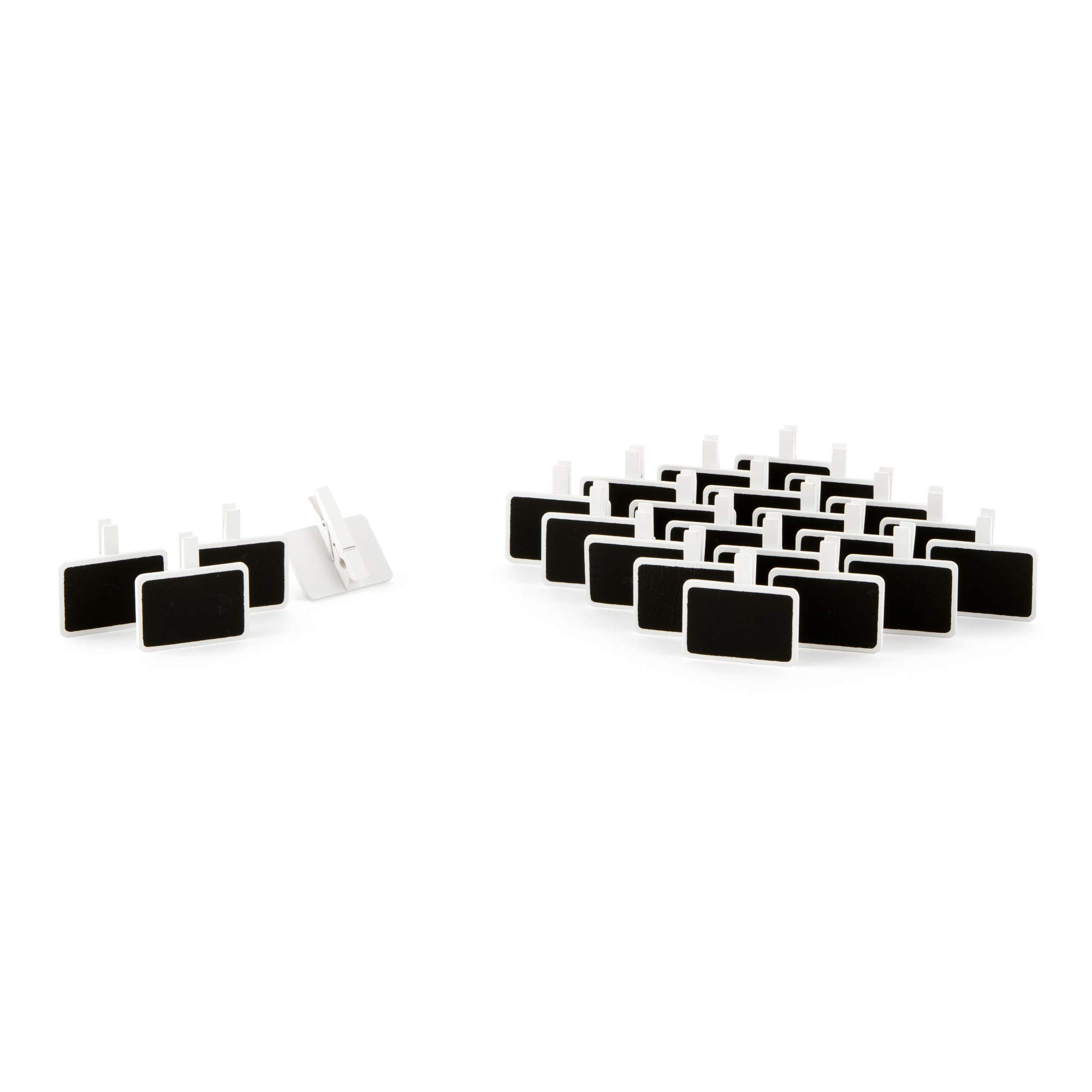 Miniature Rectangular Wooden Blackboard Clip with White Wash Finish - Perfect for Wedding Decor, Photo Displays, and DIY Craft Projects