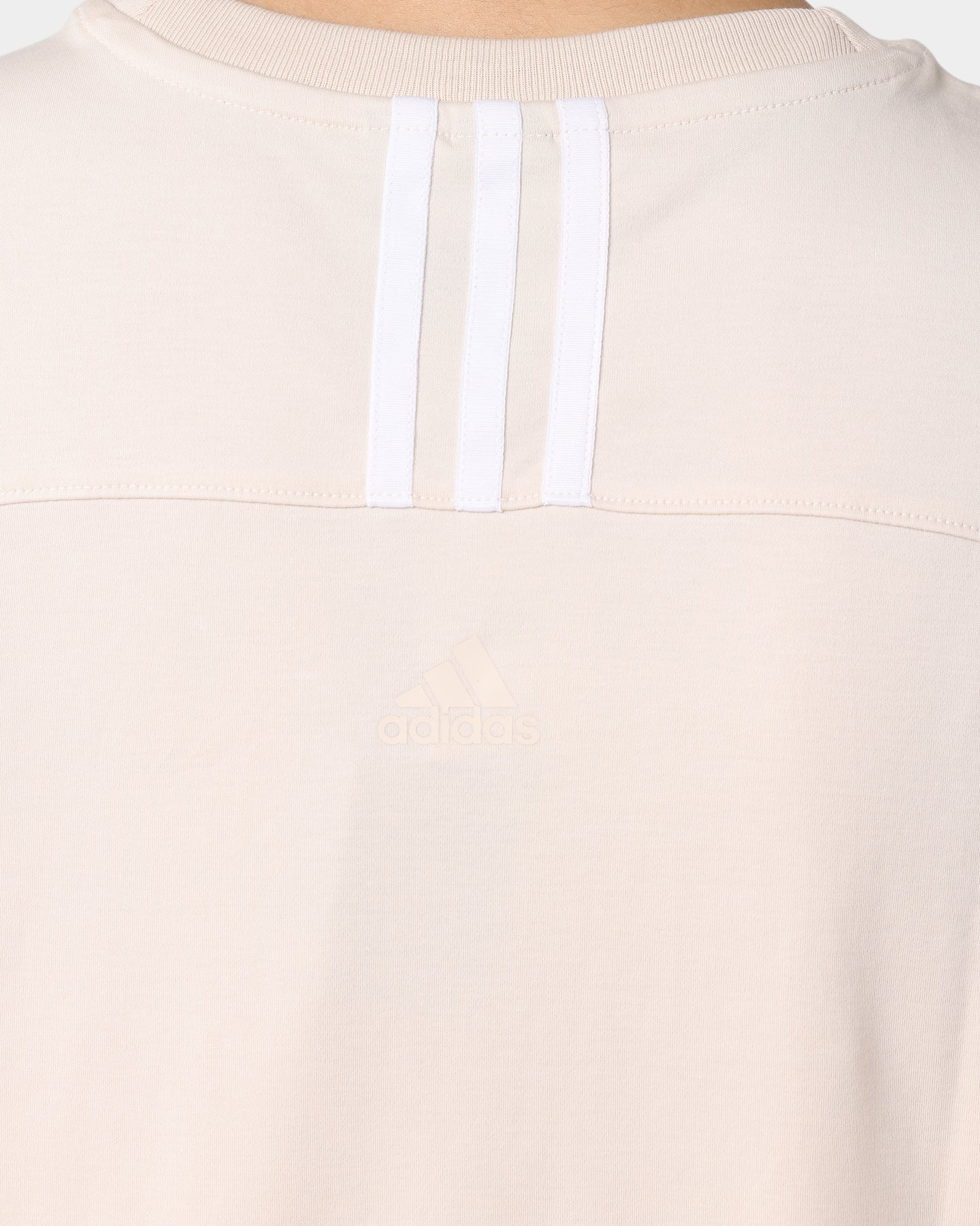 Adidas Women's Swarovski Crystal Embellished T-Shirt - Halo Ivory Cotton Tee for Casual Wear & Everyday Outfits