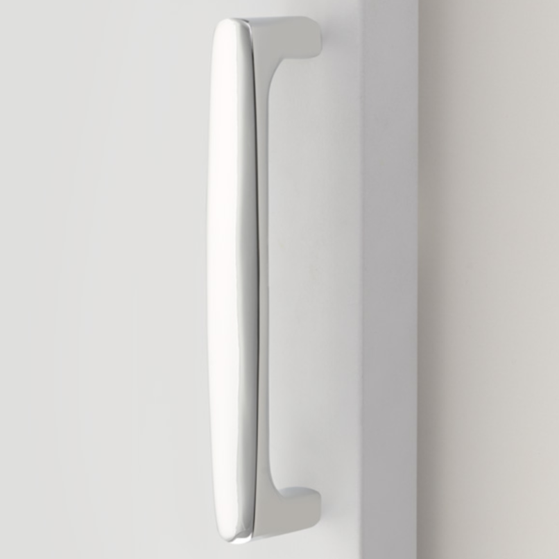 Polished Chrome Barn Door Pull Handle - Heavy Duty Sliding Door Hardware for Interior Doors - Perfect for Farmhouse, Rustic, and Modern Home Decor