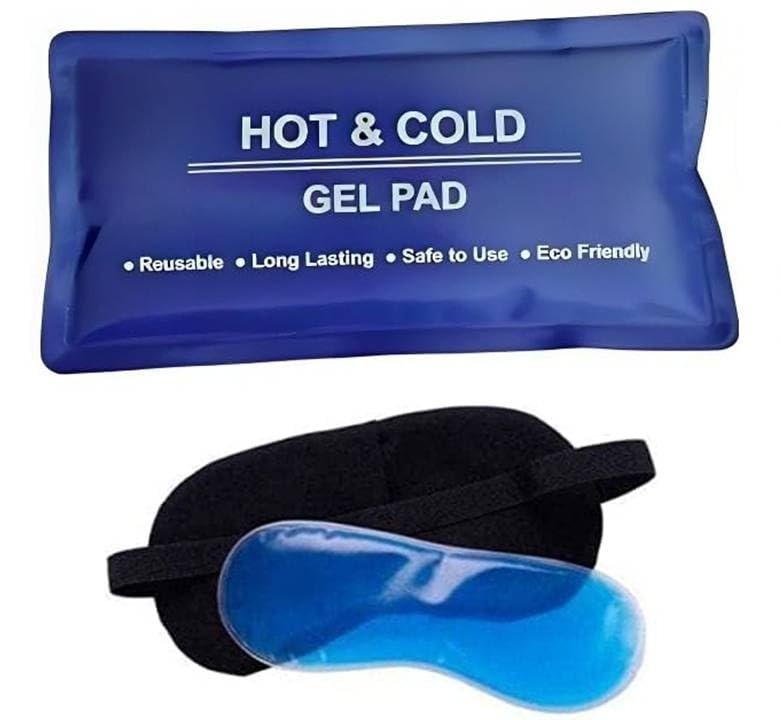 IMOX Hot & Cold Therapy Gel Pack for Pain Relief - Reusable Ice Bags & Heat Compress with Soothing Gel Eye Mask for Dark Circles, Dry Eyes & Redness (Blue) - Perfect for Headaches, Muscle Soreness & Post-Surgery Recovery