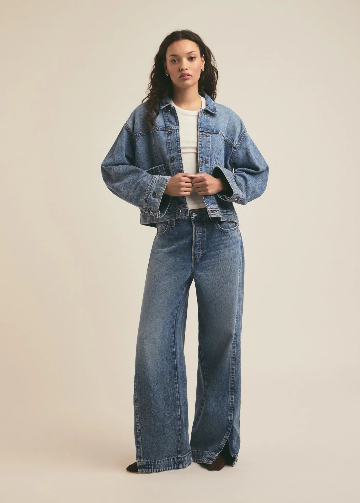 The Oliver Ultimate Baggy Wide Leg Jeans for Women - High Waist Comfort Stretch Denim Pants - Casual Chic Outfit for Everyday Wear, Work & Weekend