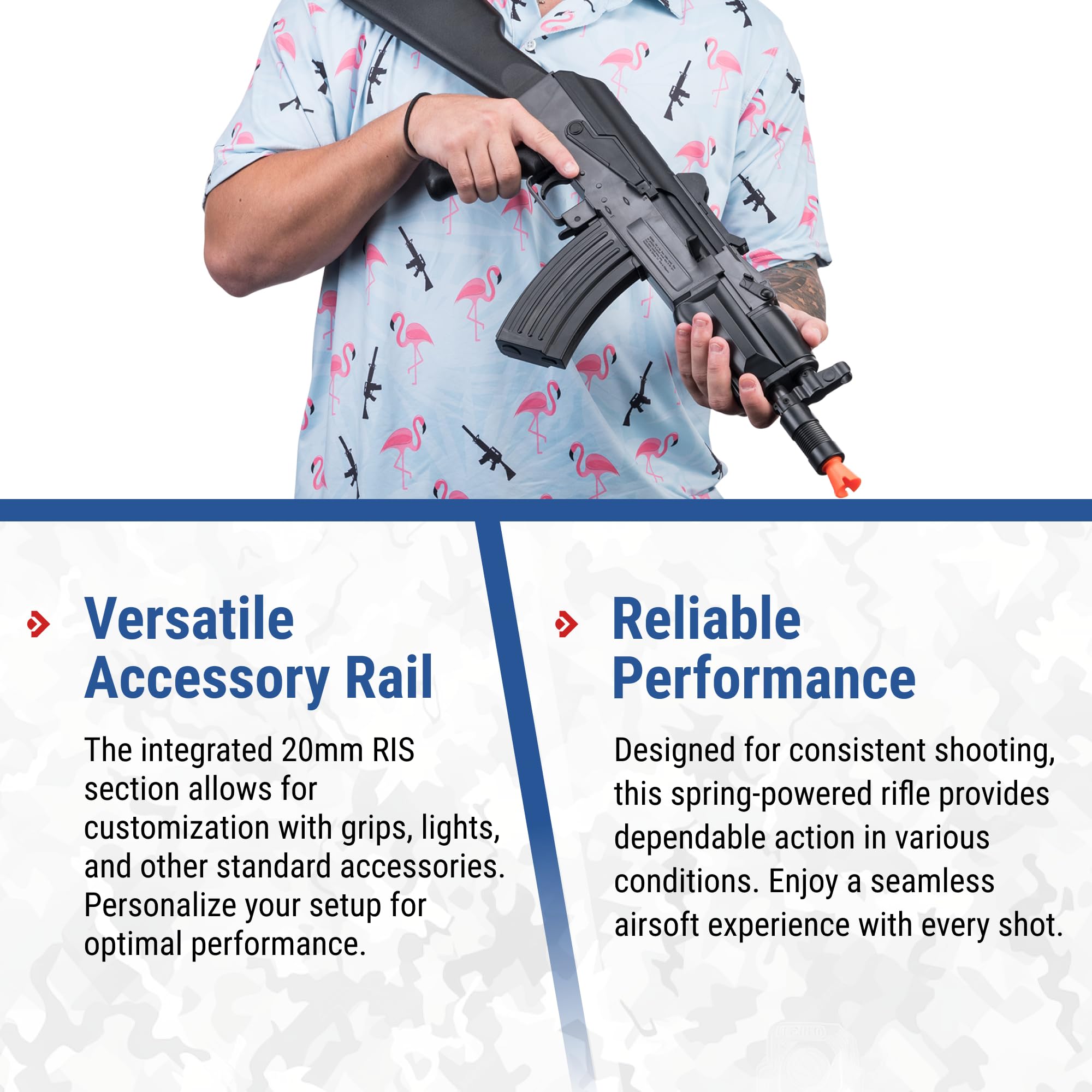 Evike Airsoft - Licensed Kalashnikov AK-47 Spring Powered Airsoft Gun for Outdoor Shooting & Tactical Training | Realistic Replica for Airsoft Enthusiasts & Collectors