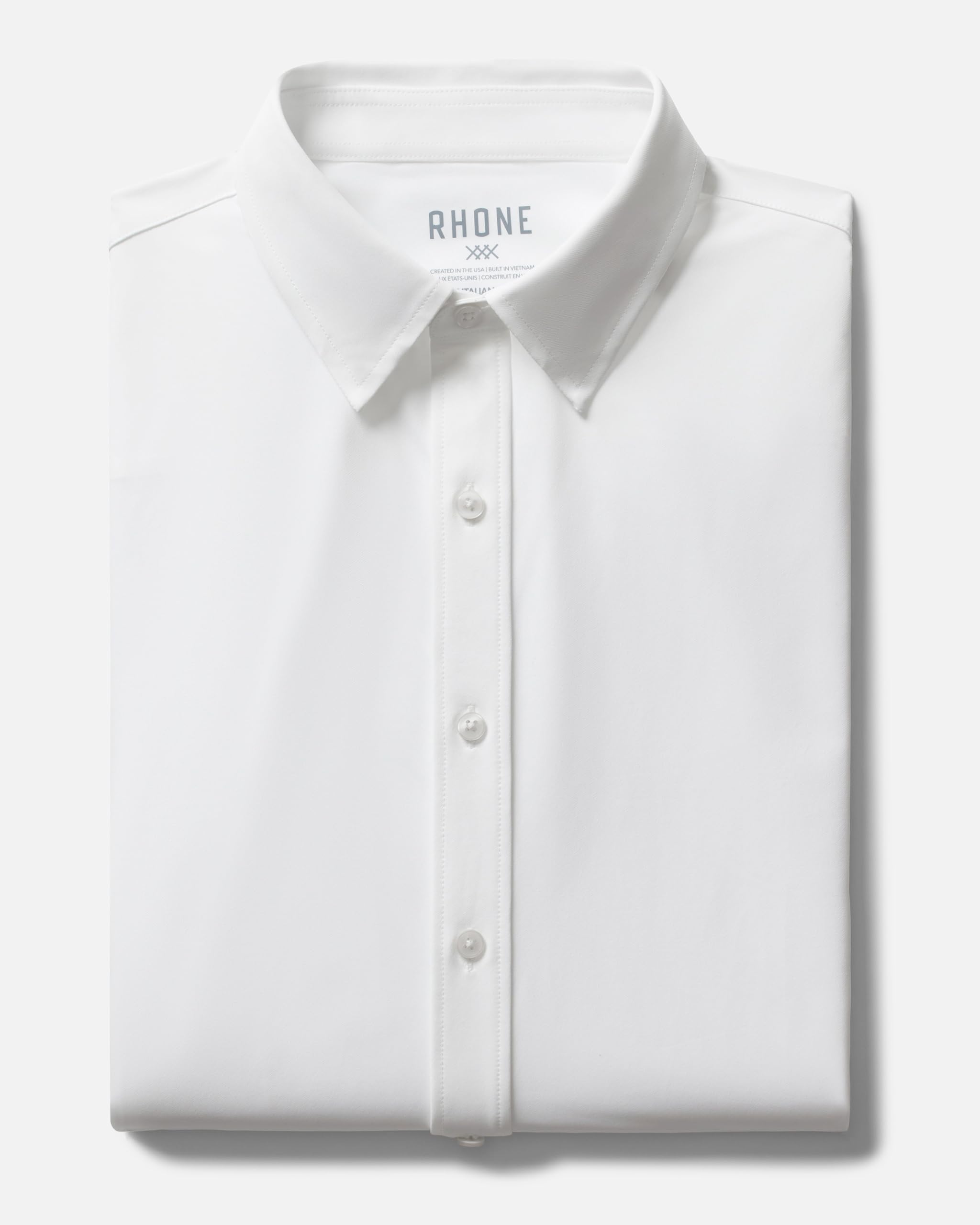 Rhone Men's Commuter Performance Dress Shirt - Wrinkle Resistant, Machine Washable Slim Fit Button Down Shirt for Work & Travel | Office Wear & Business Casual Attire