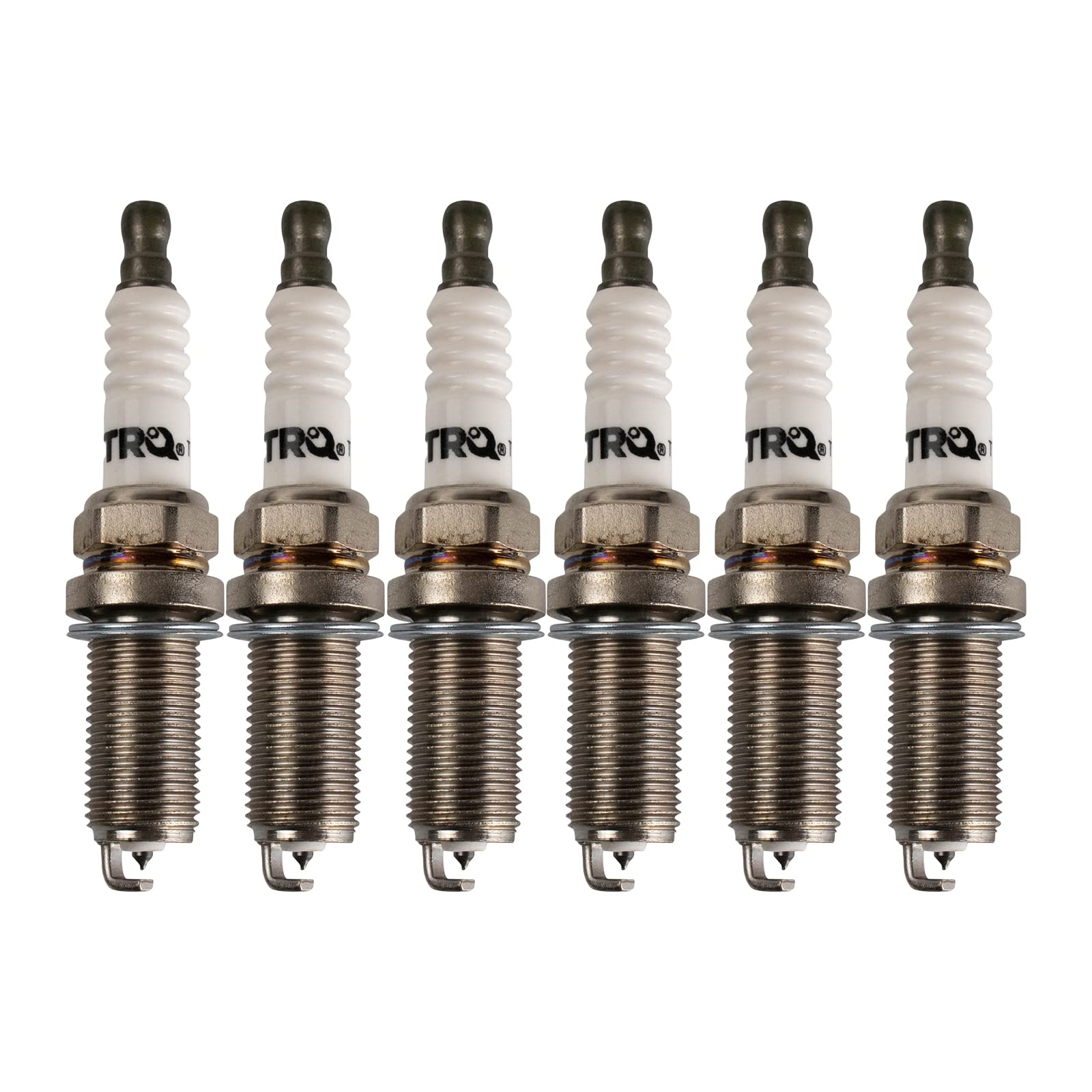TRQ Iridium Spark Plugs - High Performance Engine Tune Up Ignition Kit (6-Piece Set) for Improved Fuel Efficiency & Acceleration - Perfect for Ford, Chevy, Dodge & More