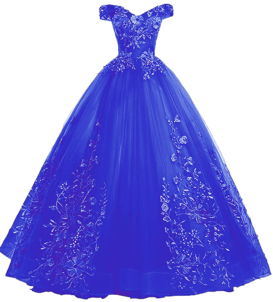 EileenDor Women's Quinceanera Dresses - Elegant Off Shoulder Ball Gown with Lace Appliques & Pearl Details for Sweet 16, Prom, Wedding & Special Occasions