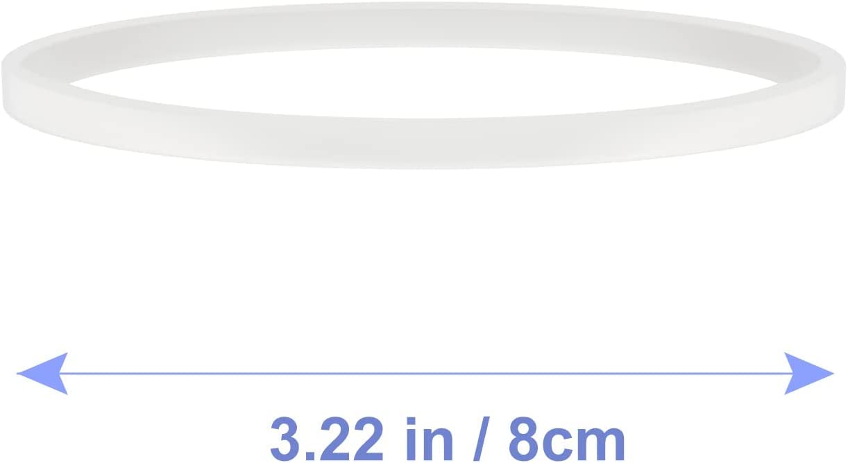 6-Pack 3.2 Inch (8.3 cm) White Rubber Sealing Gaskets O-Ring Replacement Parts for Ninja Professional Blenders BL660 BL770 BL780 - Perfect for Smoothie Making, Food Processing & Kitchen Appliance Maintenance