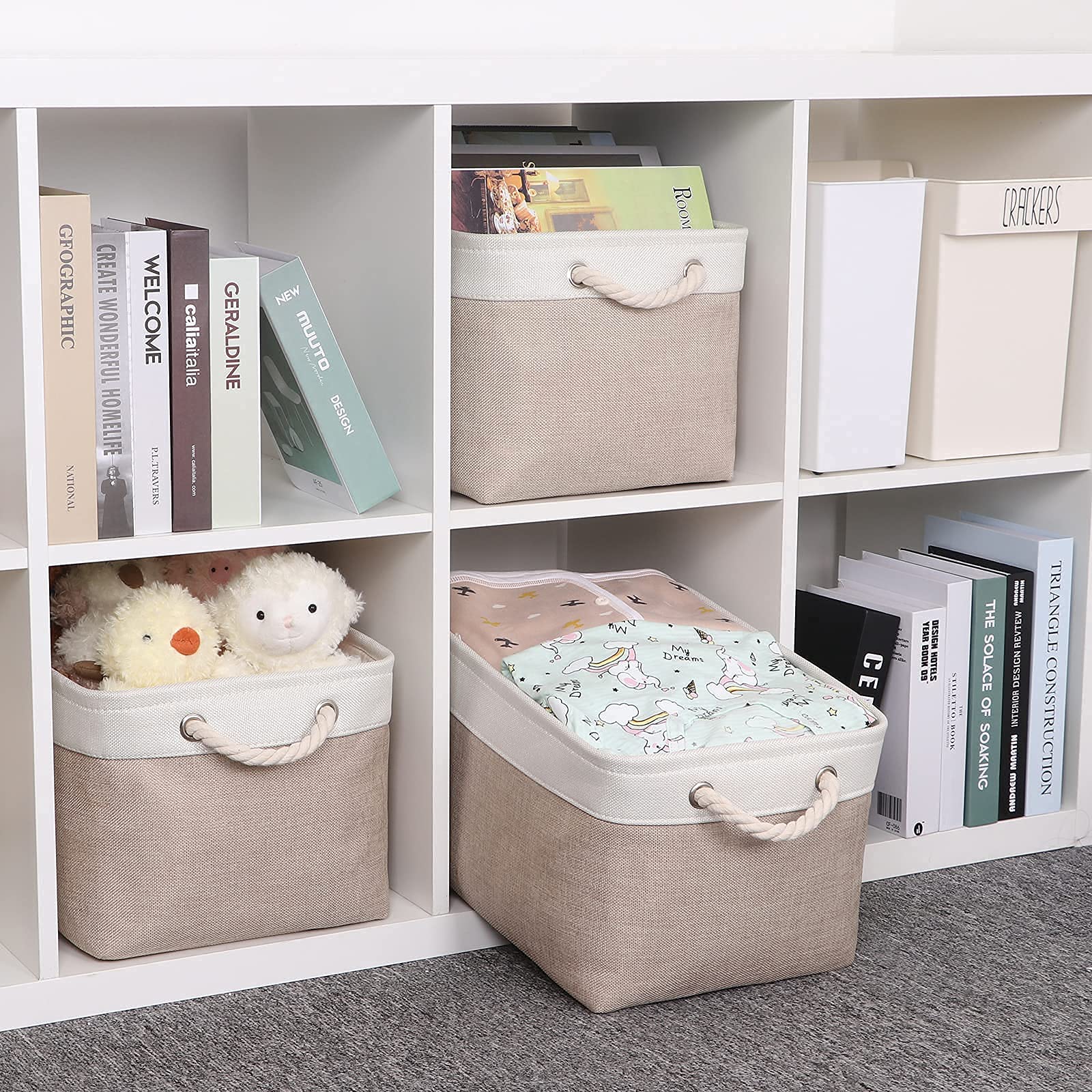 Bidtakay Fabric Storage Bins Set - 3 Medium (15