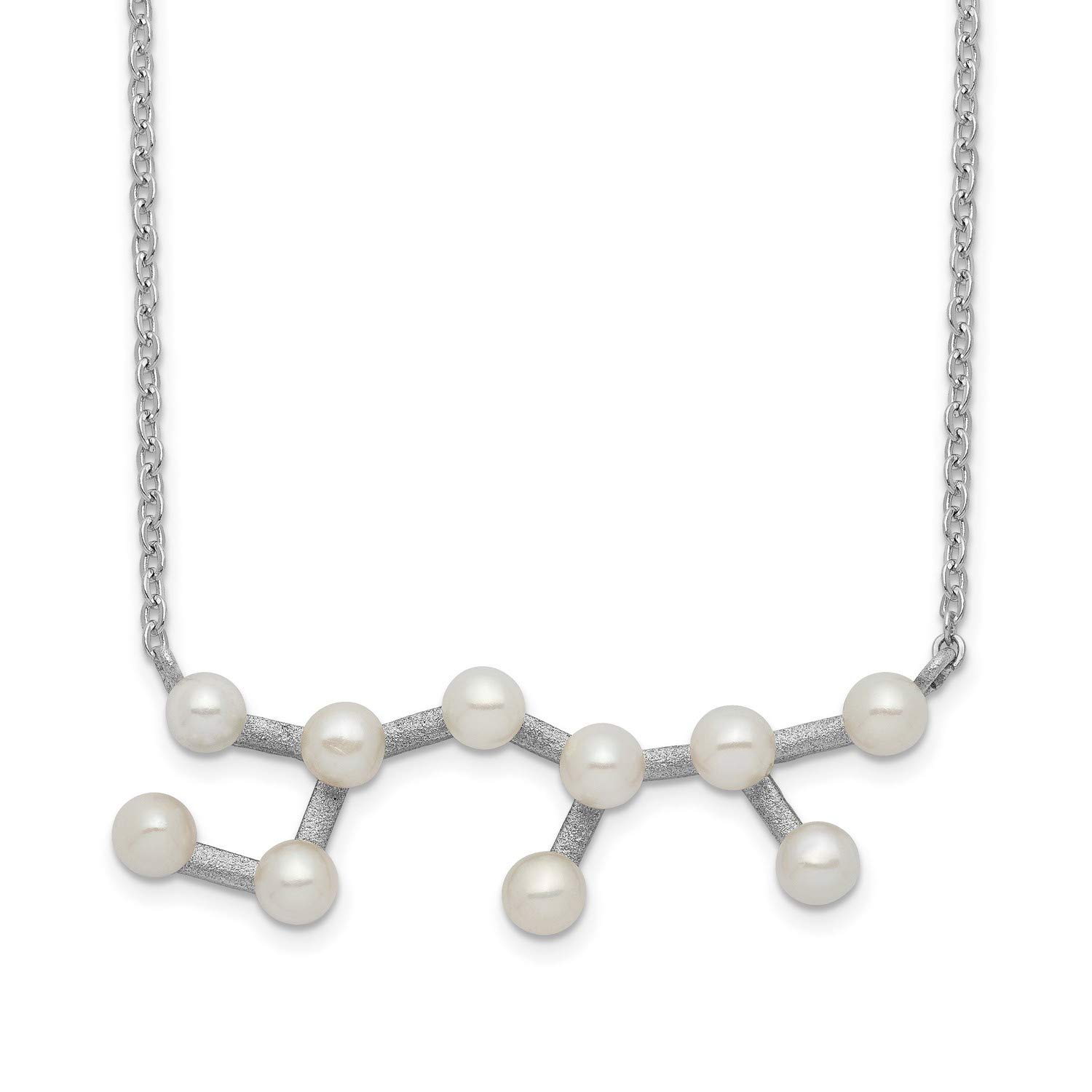 Constellation Cultured Pearl Star Necklace - 17 Inch with 1 Inch Extension - Elegant Jewelry Gift for Women, Perfect for Weddings, Parties & Special Occasions