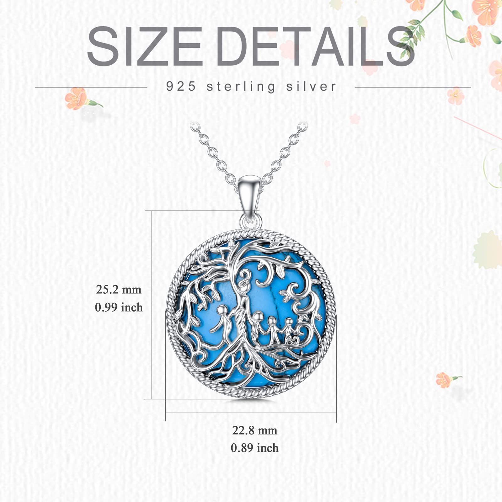 TOUPOP Mother's Day Gifts for Mom - 925 Sterling Silver Family Tree of Life Necklace for Women, Wife, Grandma, Daughter & Son - Meaningful Birthday Jewelry Gift for Family Bonding & Special Occasions