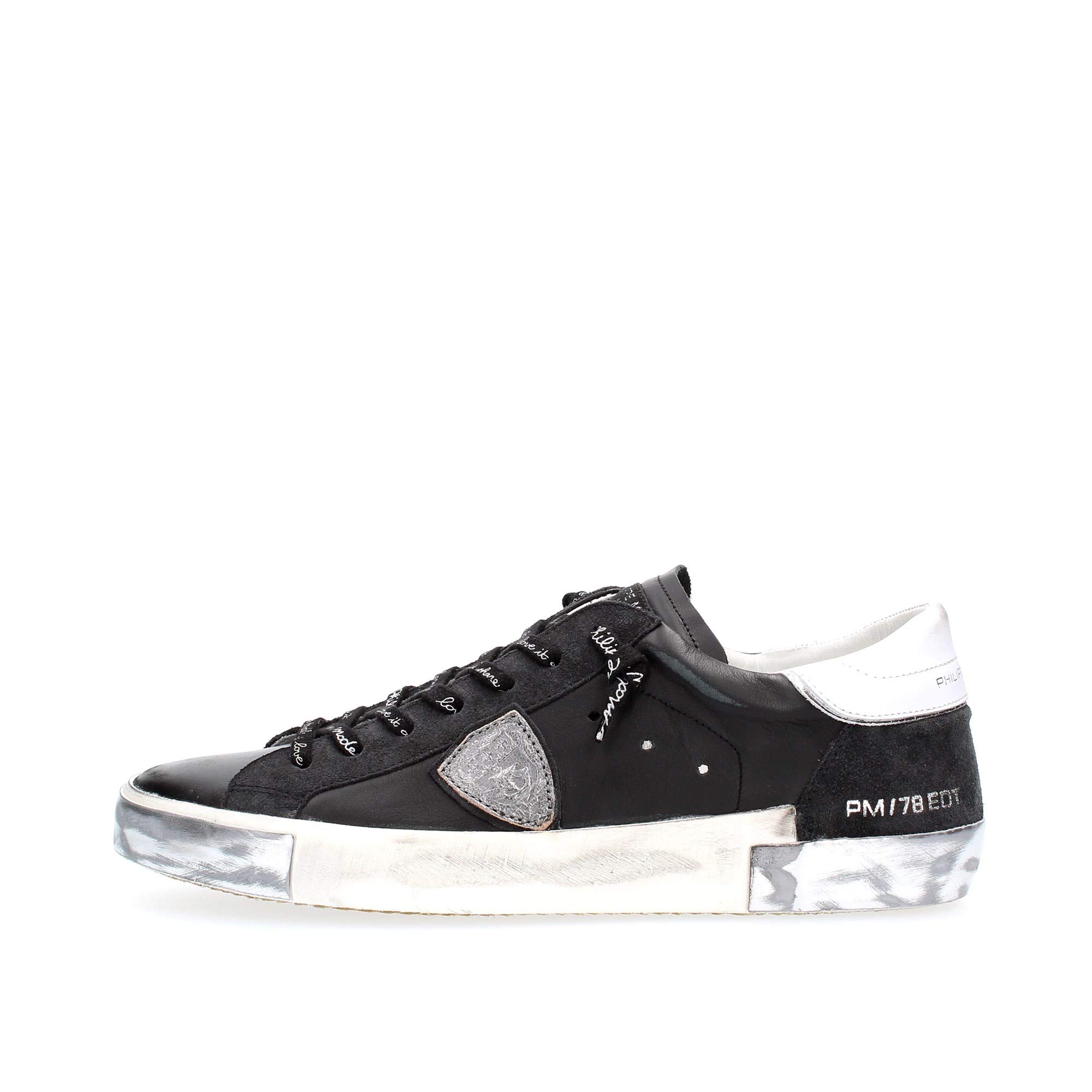 Philippe Model Prsx Men's Black Sneakers - Stylish & Comfortable Casual Shoes for Everyday Wear, Work & Travel