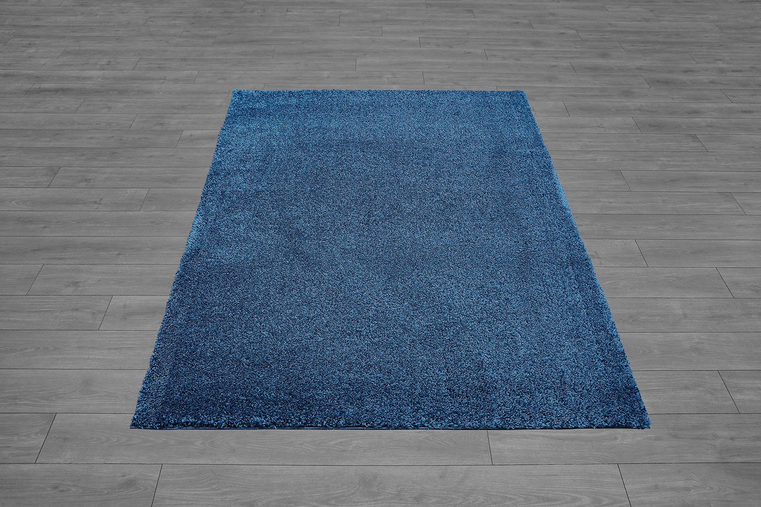 Premium Ladole Florence Navy Solid Color Area Rug - Soft & Durable Non-Slip Living Room Rug for Home Decor, Bedroom, Office (5'x8')