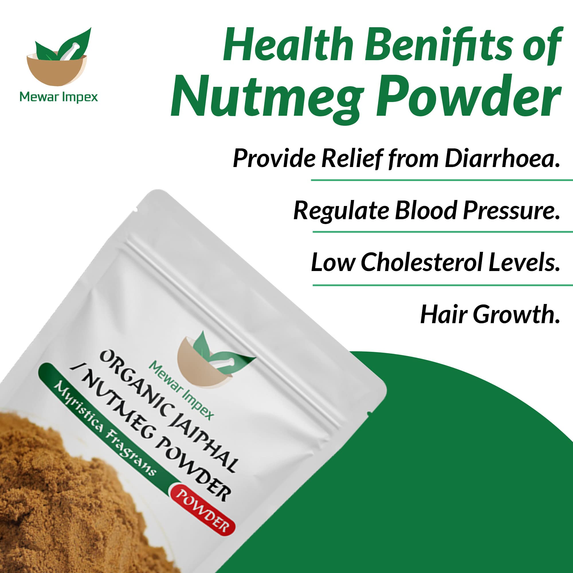Premium Jaiphal Powder (Nutmeg Powder) 200g | 100% Pure & Natural | Jathikka Powder for Baking, Cooking & Ayurvedic Remedies | USDA Organic Certified | Gluten-Free & Non-GMO | Perfect for Chai, Desserts & Health Tonics