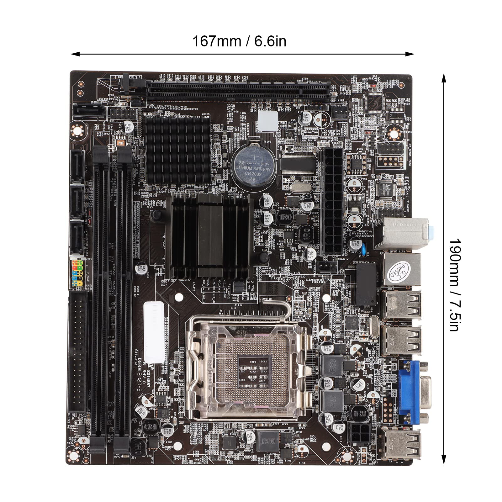 PENO Desktop Motherboard - DDR3 x2 Slots, ATX Form Factor for PC Builds & Upgrades | Ideal for Gaming, Office & Home Computers