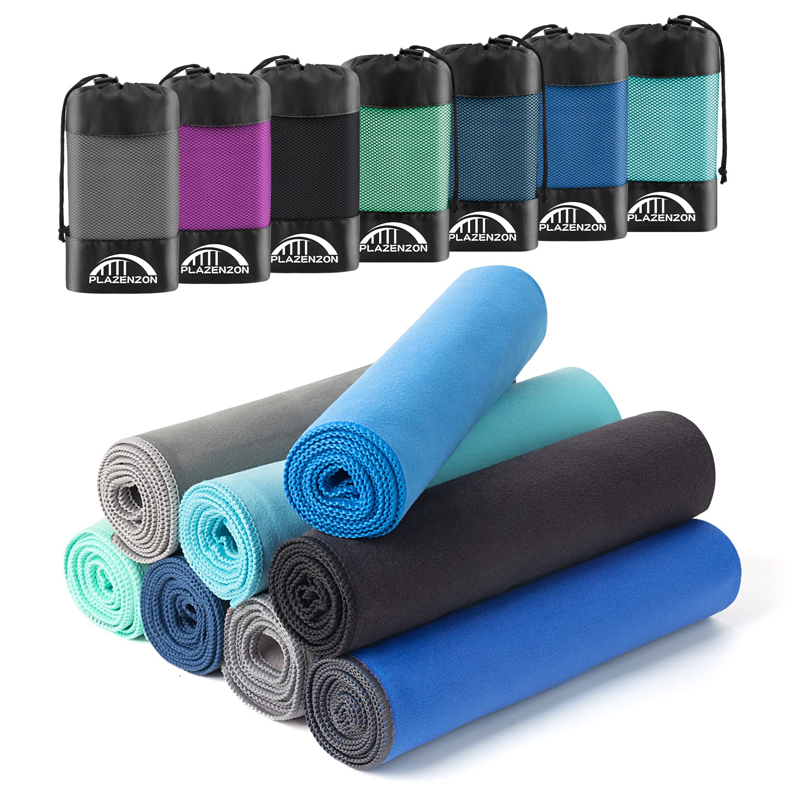 Ultra Absorbent Quick Dry Microfiber Camping Towel - Lightweight Travel & Sports Towel for Gym, Swimming, Hiking, Backpacking - Perfect for Outdoor Adventures, Beach Trips and Fitness Workouts