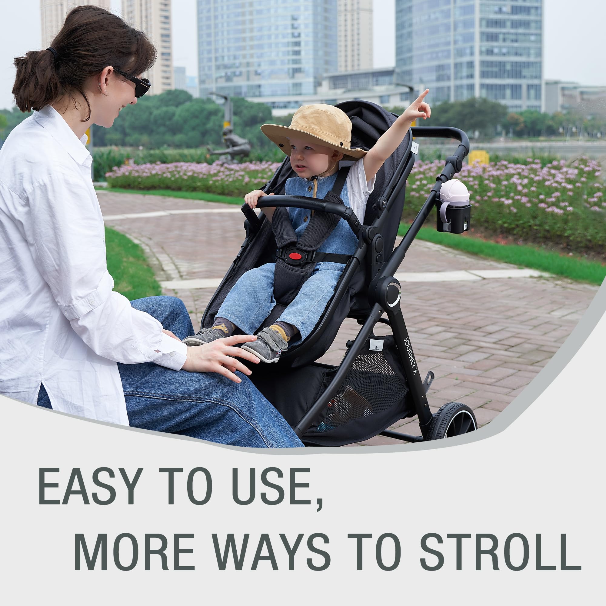 Best 2-in-1 Convertible Baby Stroller with Bassinet for Newborns 0-36 Months - Lightweight Travel Pushchair for Infants & Toddlers | Perfect for Shopping, Walks & Outdoor Adventures