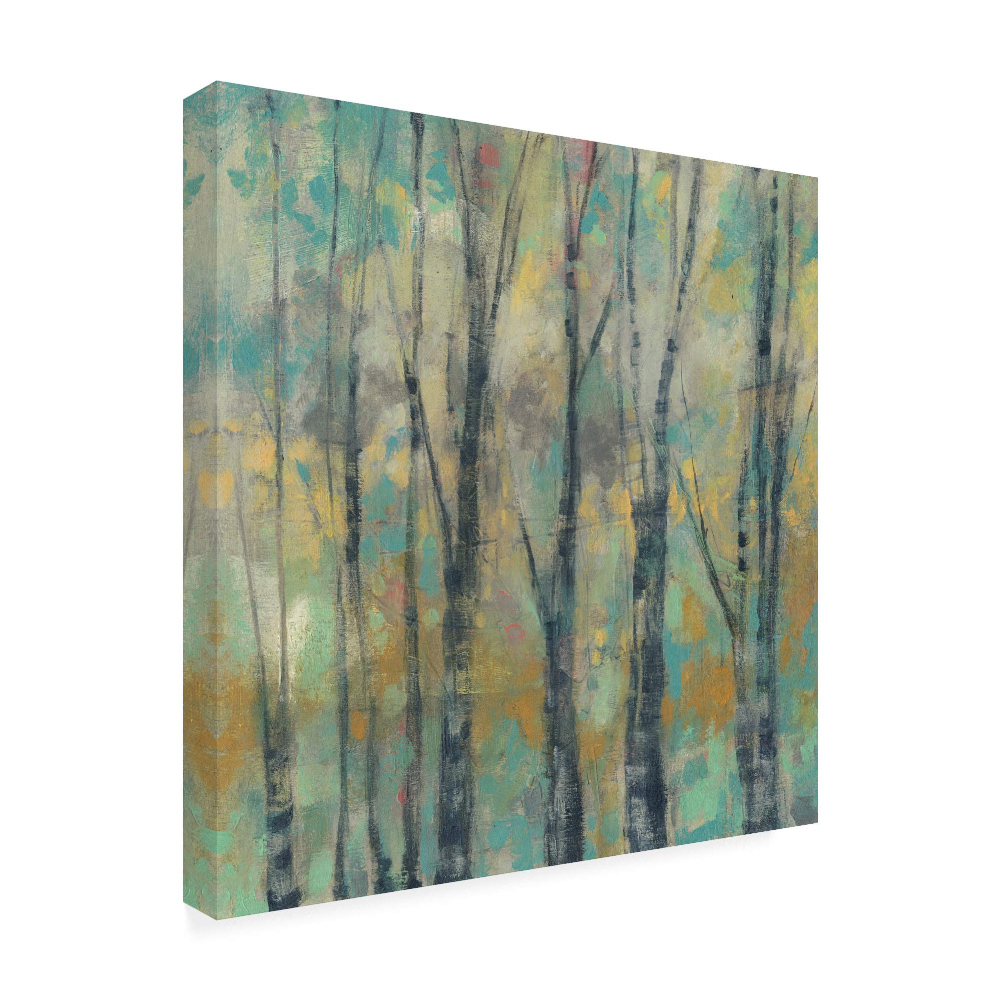 Jennifer Goldberger Pastel Arbor I Fine Art Print - 18x18 Inches, Framed Wall Decor for Living Room, Bedroom & Office - Handmade Pastel Painting Reproduction