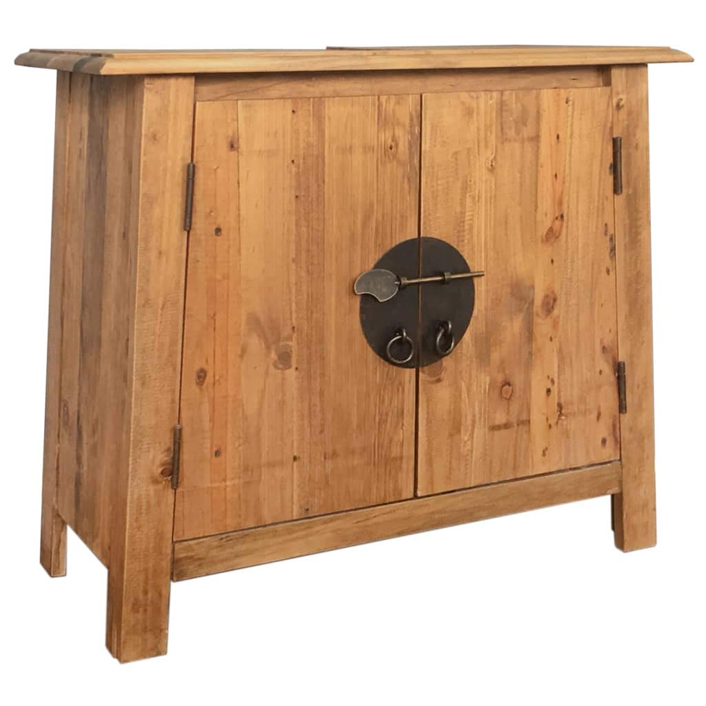 SKM Solid Recycled Pinewood Bathroom Furniture Set - Modern Vanity & Storage for Small Bathrooms, Powder Rooms & Apartments