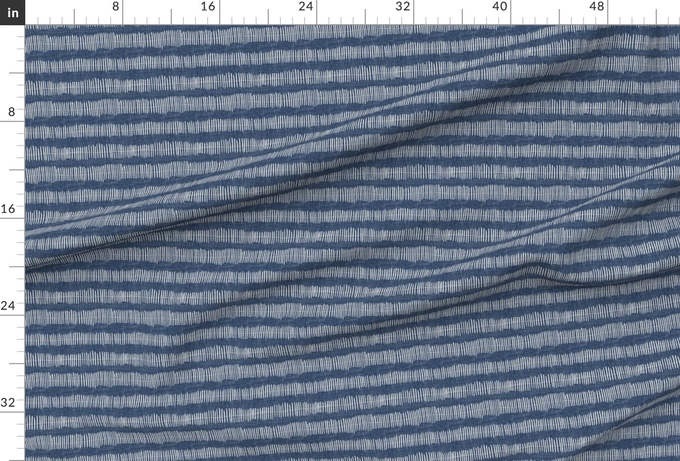Premium Spoonflower Fabric - Denim Stripe Abstract Navy Dark Blue Printed on Soft Minky Fabric by The Yard - Perfect for Sewing Baby Blankets, Quilt Backing & Plush Toys - DIY Nursery Decor & Cozy Home Projects