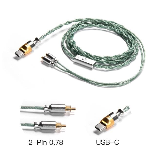 DD ddHiFi M120B All-in-One USB C & Lightning Earphone Upgrade Cable - MMCX & 0.78mm Connectors for HiFi Headphones - Perfect for Audiophiles, Travel, and Studio Use