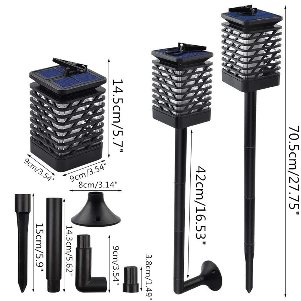 Solar Outdoor Lights 12 LED Flickering Flame Torch Light - Waterproof Landscape Lighting with Auto On/Off - Perfect for Garden, Pathway, Patio, and Backyard Decoration