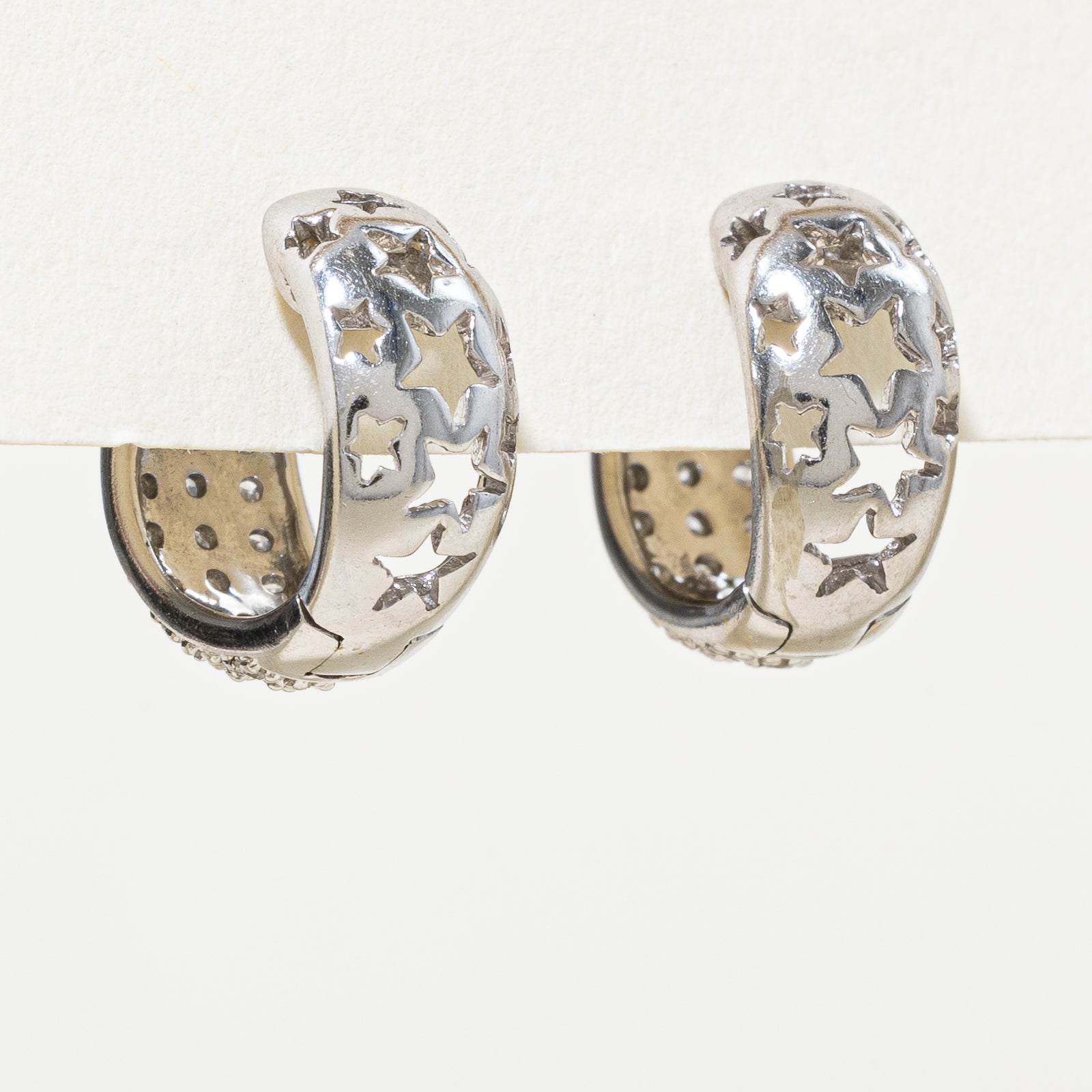 10K Gold Diamond Cluster Huggie Earrings for Women | 0.27ctw Sparkling Stud Hoops | Perfect for Everyday Wear, Date Nights & Special Occasions