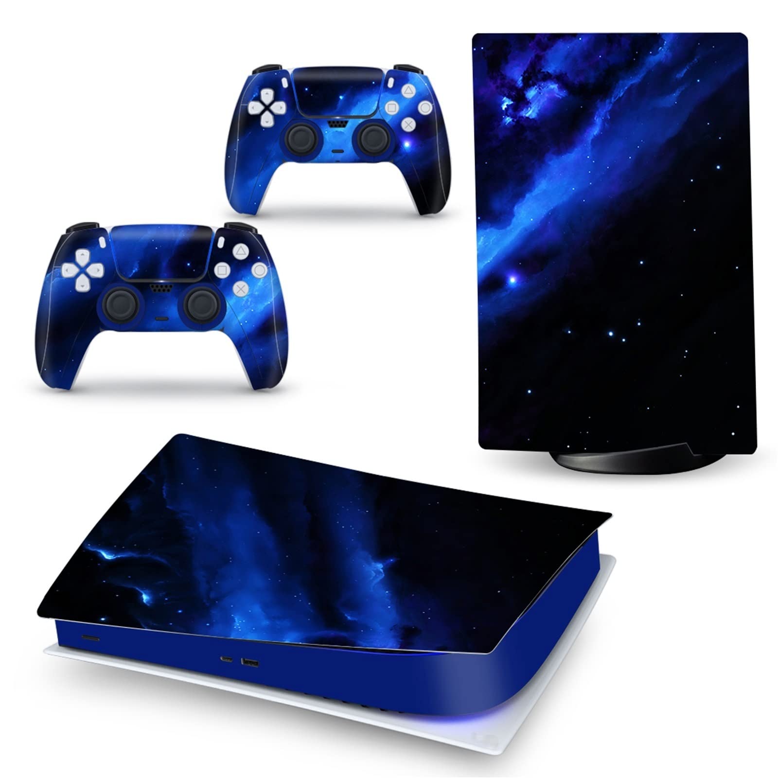 Anime Console Skin Decal for PS5 Disk Edition with 2 Controller Vinyl Protectors - Scratch-Resistant, Bubble-Free, No Foam - Perfect for Gaming Setups & Themed Rooms