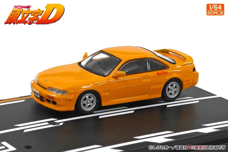 Initial D 1:64 Scale Diecast Car Set - Kenta Nakamura Silvia S14 & Takumi Fujiwara AE86 Trueno - Anime Collectible Model Cars for Display & Racing Scenes