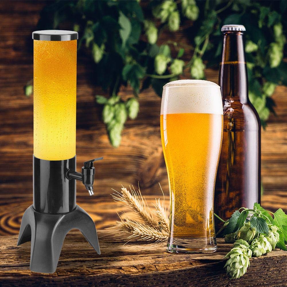 Premium Beer Dispenser Tower - Clear Glass Beverage Dispenser for Bar, Party & Kitchen | Perfect for Home Brewing, Outdoor BBQs & Entertaining Guests