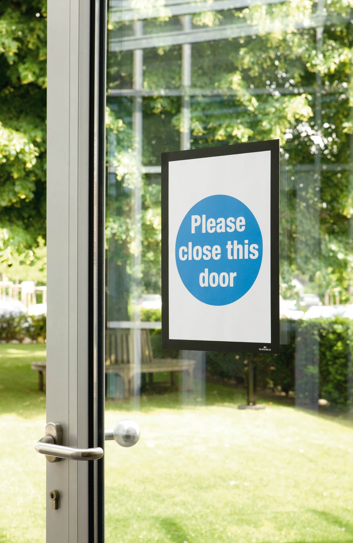 Duraframe A4 Self-Adhesive Poster Sign Holder - 2 Pack Black | Perfect for Office Displays, Retail Signage & Home Decor
