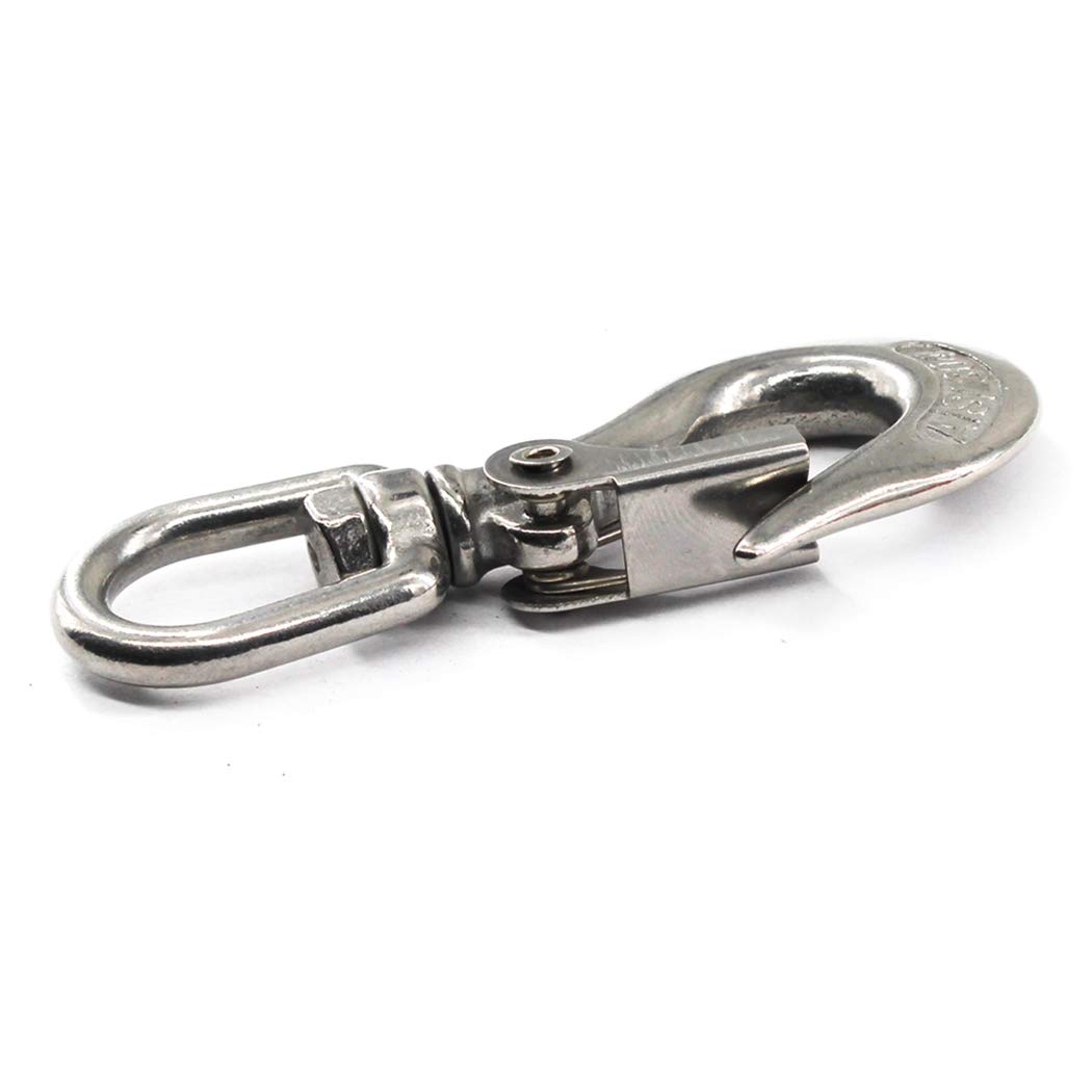 304 Stainless Steel Swivel Eye Lifting Hook - 1000KG Capacity for Rigging & Safety