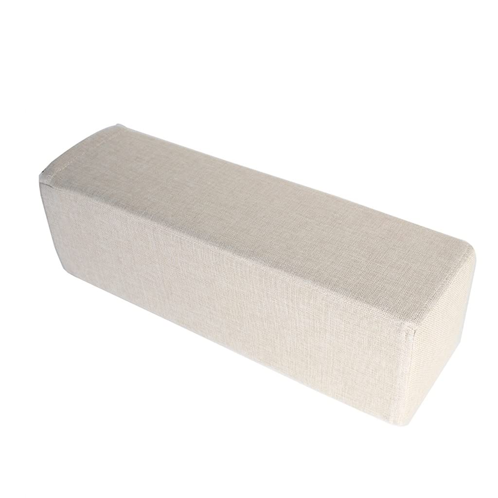 Soft Bed Gap Filler Wedge Pillow - 10x5x180cm Beige Headboard Bolster for Mattress & Long Armrest - Perfect for Preventing Lost Items & Enhancing Bedroom Comfort