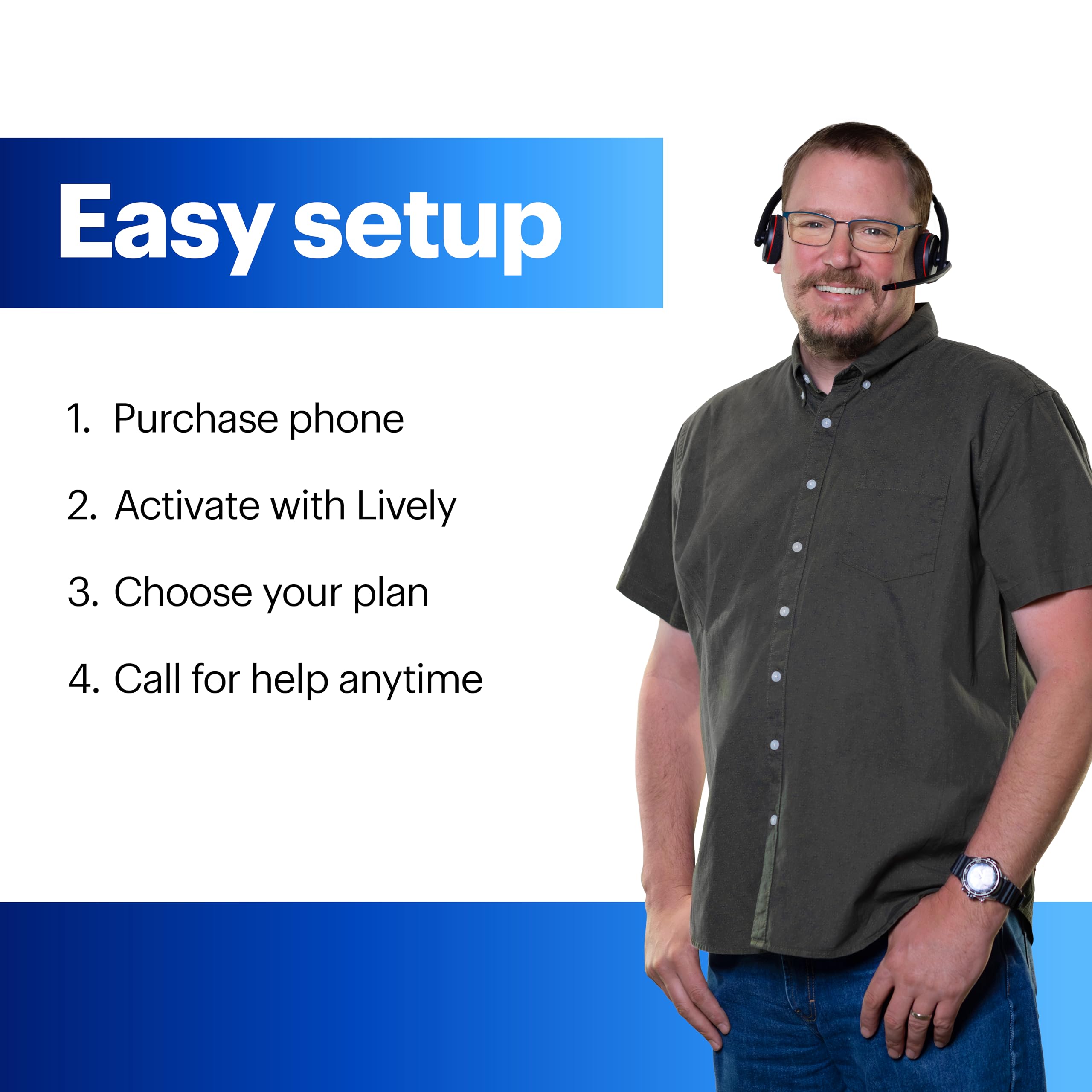 LIVELY Jitterbug Smart3 Senior Smartphone - Easy-to-Use Cell Phone for Elderly with Large Buttons & Bright Screen - Must Use Lively Service Plan - Perfect for Independent Seniors & Caregivers - Stay Connected Safely at Home or On-the-Go