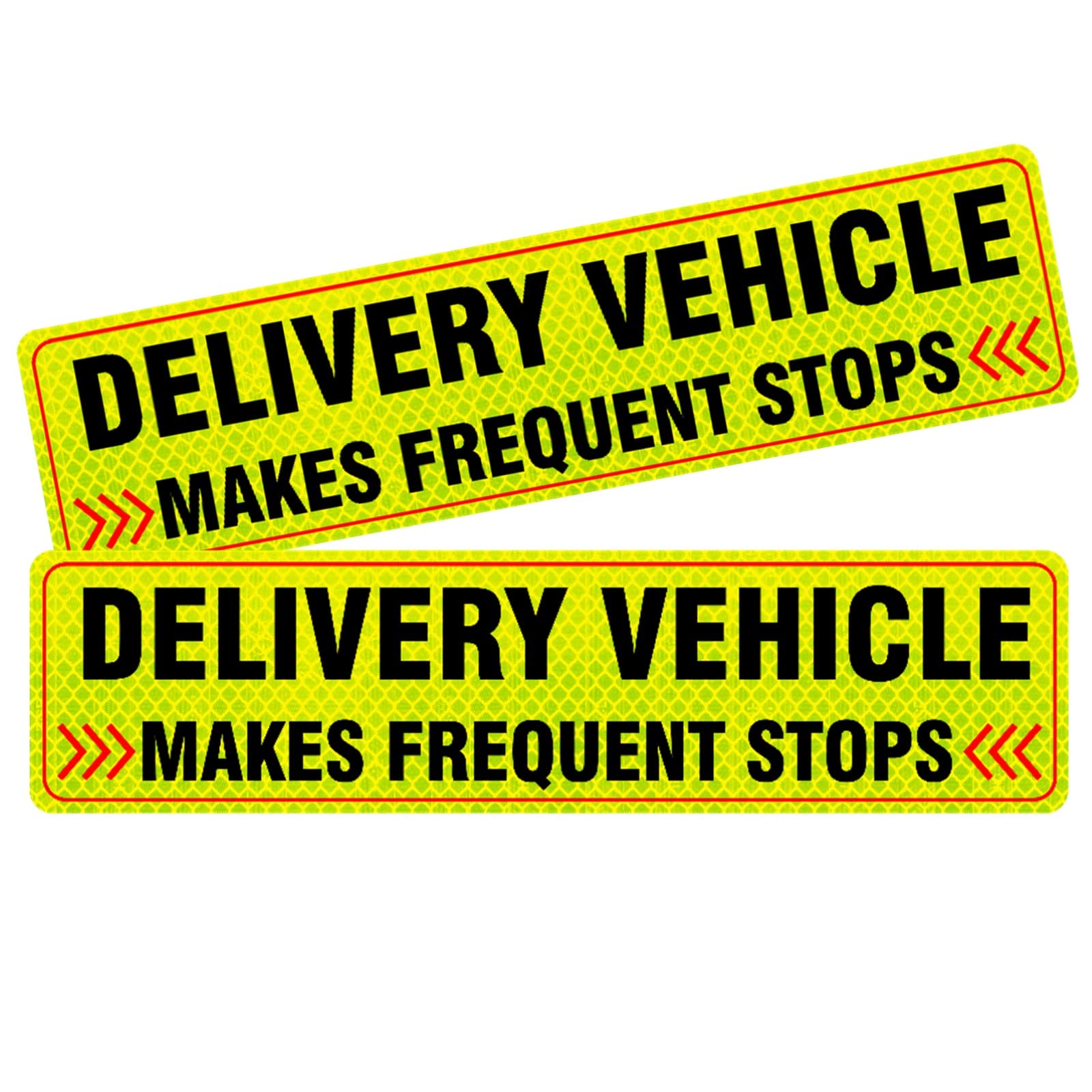 2-Pack Reflective Delivery Car Magnets for UPS, FedEx, Amazon Flex - Waterproof Vehicle Signs for Drivers, Food & Package Delivery - Perfect for Nighttime Safety & Business Branding
